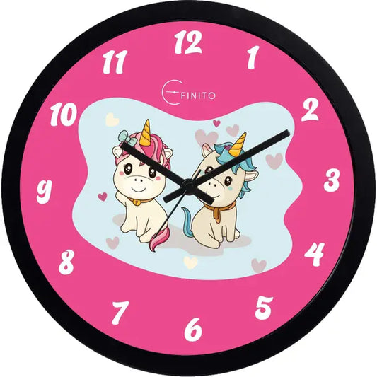 Efinito Analog 33 cm X 33 cm Wall Clock  (Black, With Glass, Standard)