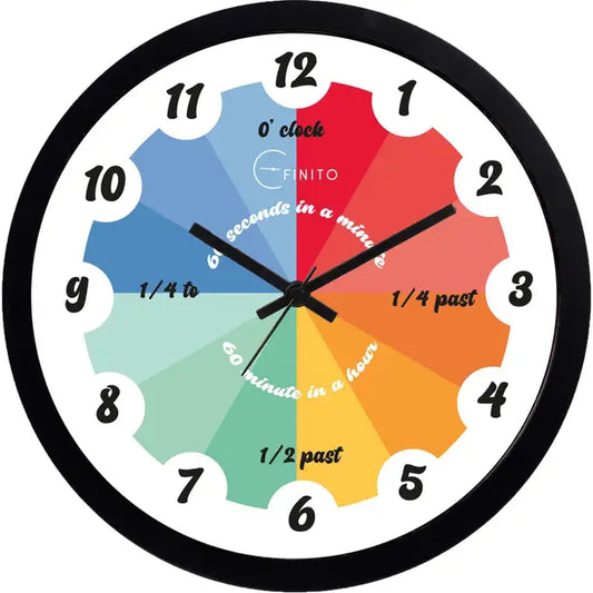 Efinito Analog 33 cm X 33 cm Wall Clock  (Black, With Glass, Standard)
