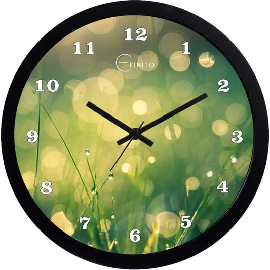 Efinito Analog 33 cm X 33 cm Wall Clock  (Black, With Glass, Standard)