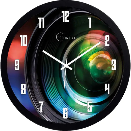 Efinito Analog 33 cm X 33 cm Wall Clock  (Black, With Glass, Standard)