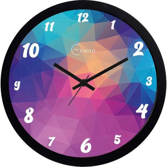 Efinito Analog 33 cm X 33 cm Wall Clock  (Black, With Glass, Standard)