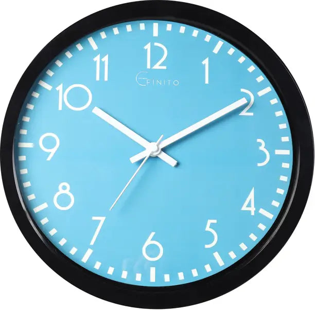 Efinito Analog 32 cm X 32 cm Wall Clock  (Black, With Glass, Standard)