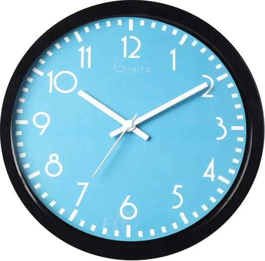 Efinito Analog 32 cm X 32 cm Wall Clock  (Black, With Glass, Standard)