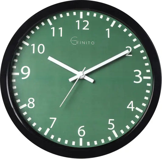 Efinito Analog 32 cm X 32 cm Wall Clock  (Black, With Glass, Standard)