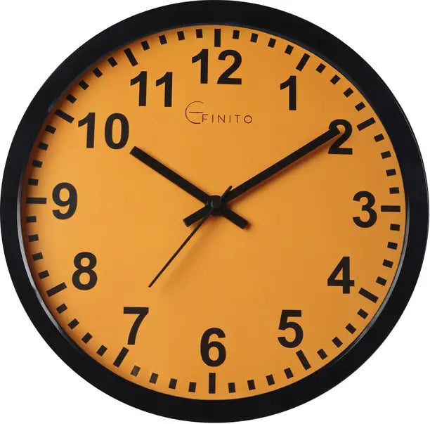 Efinito Analog 32 cm X 32 cm Wall Clock  (Black, With Glass, Standard)