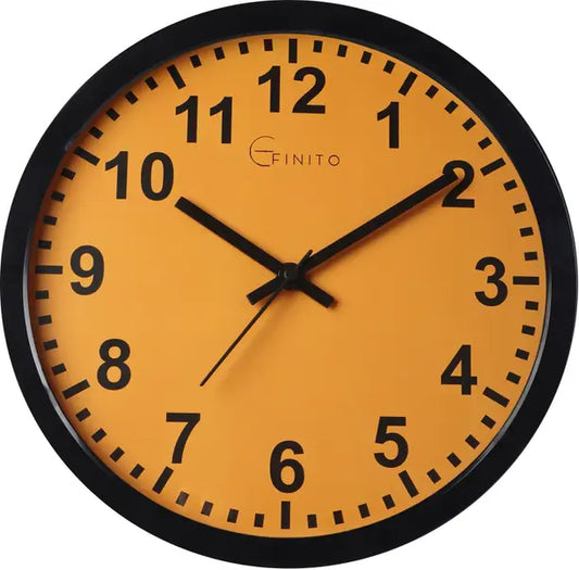 Efinito Analog 32 cm X 32 cm Wall Clock  (Black, With Glass, Standard)