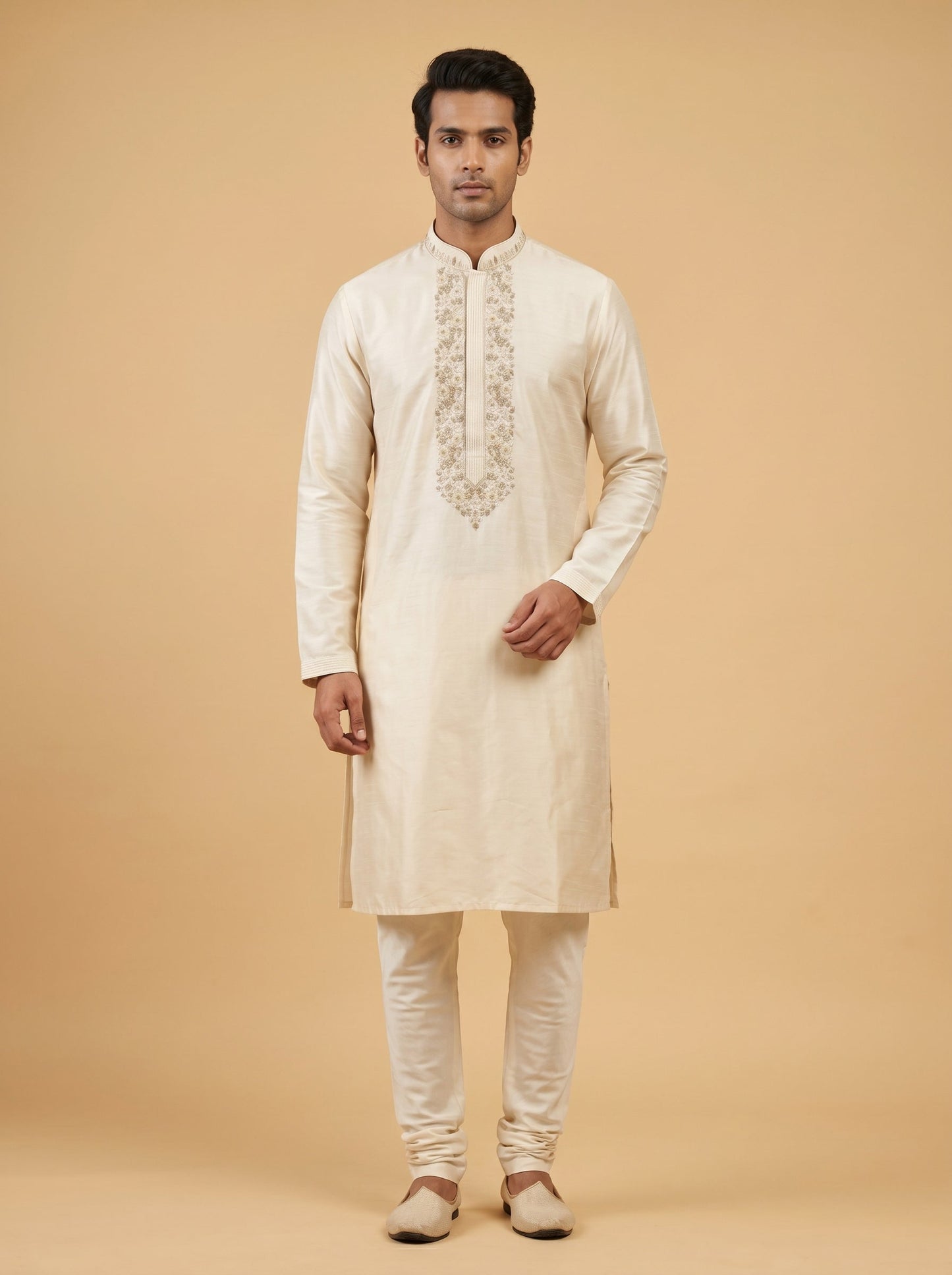 Warm Ivory Straight Kurta Set