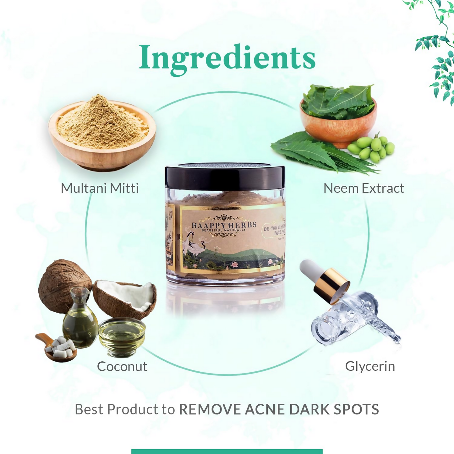 HaappyHerbs Ayurvedic De Tan & Hydrating Face Pack
