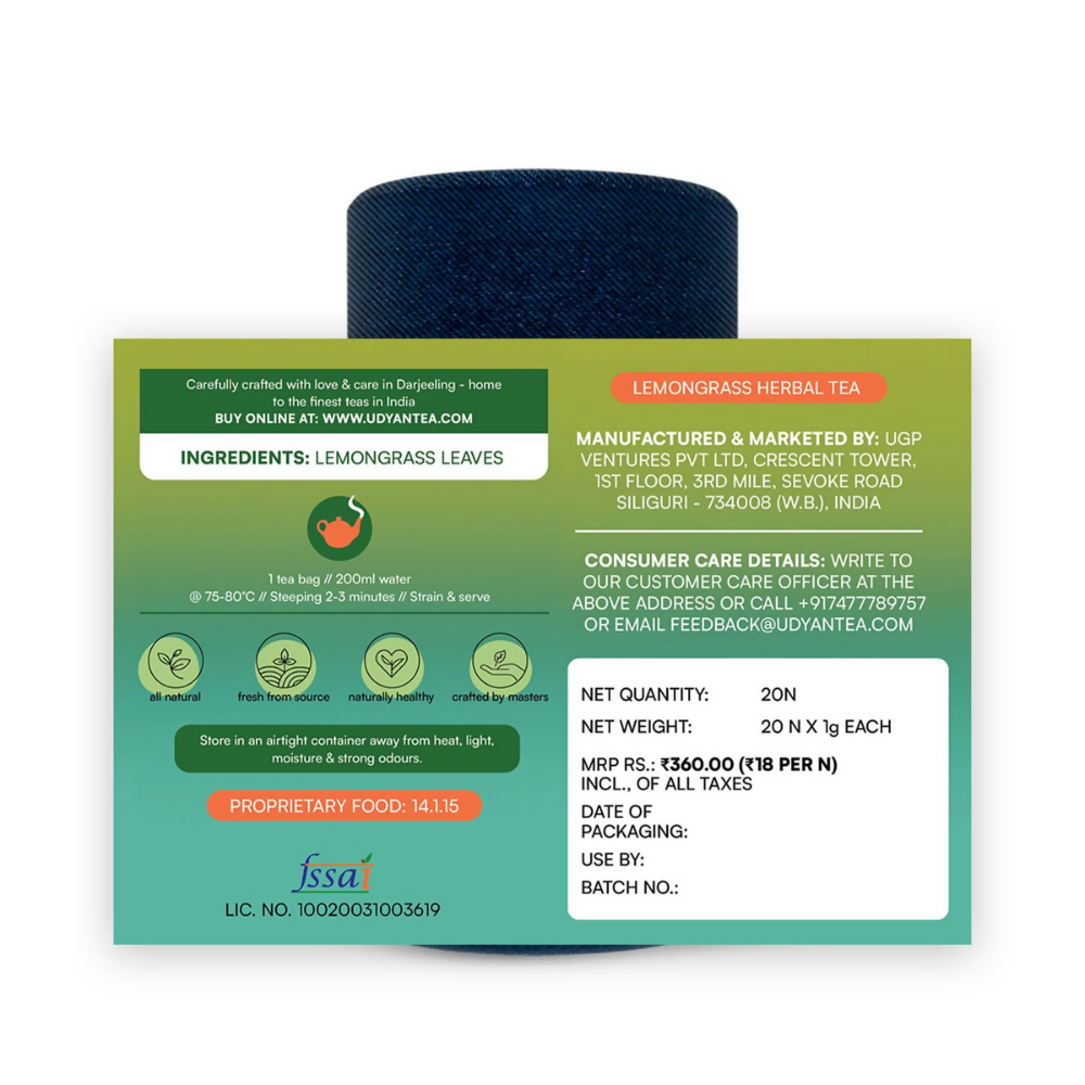 Udyan Tea Lemongrass Pure Herbal Tea