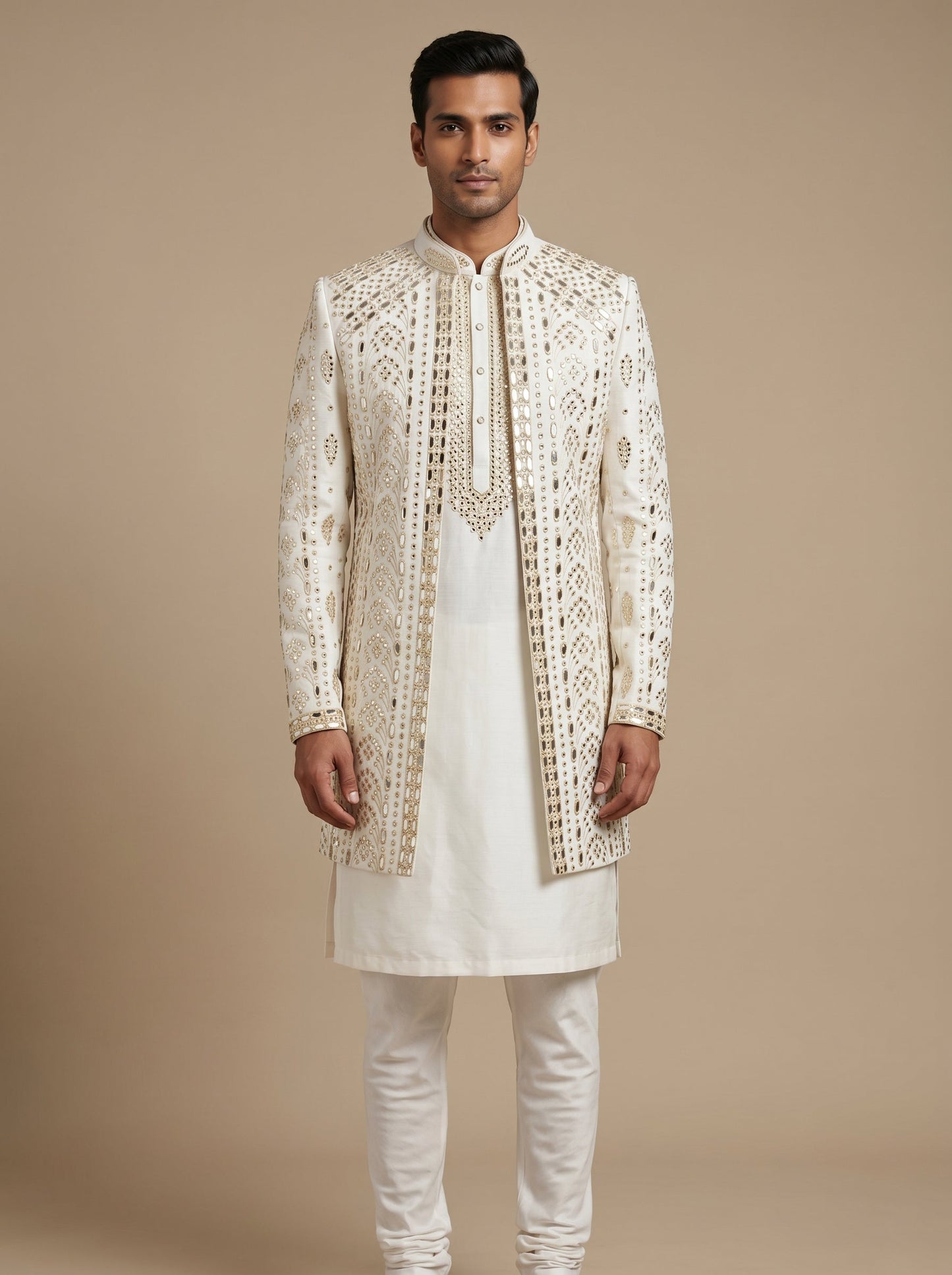 White Classic Sherwani