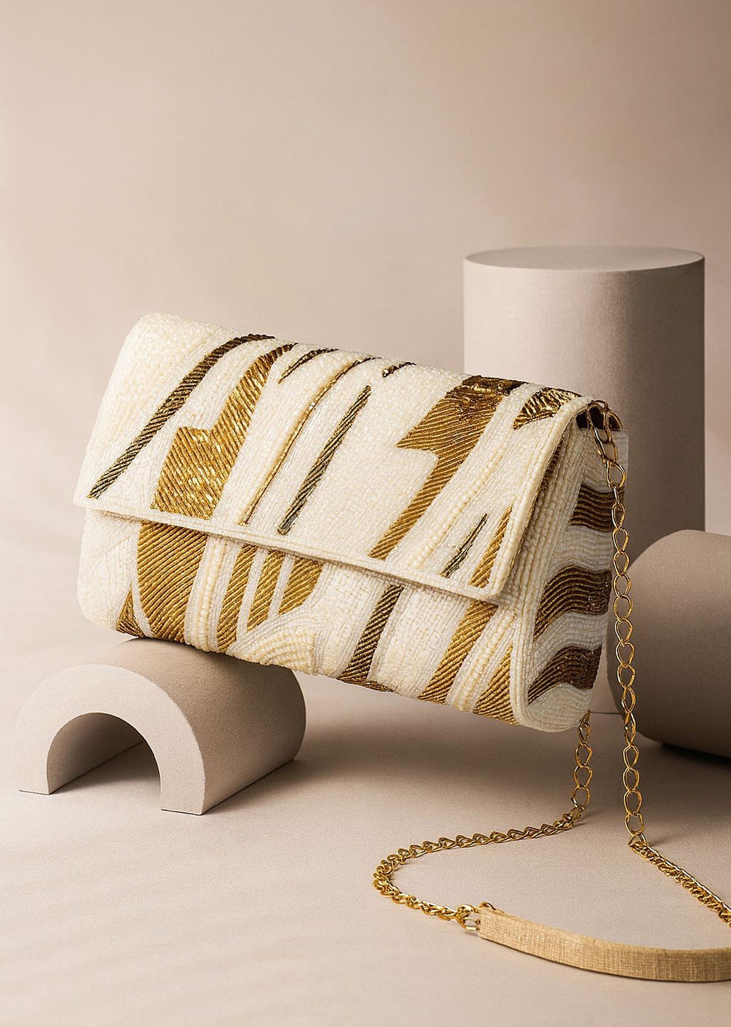 White Festive Clutch