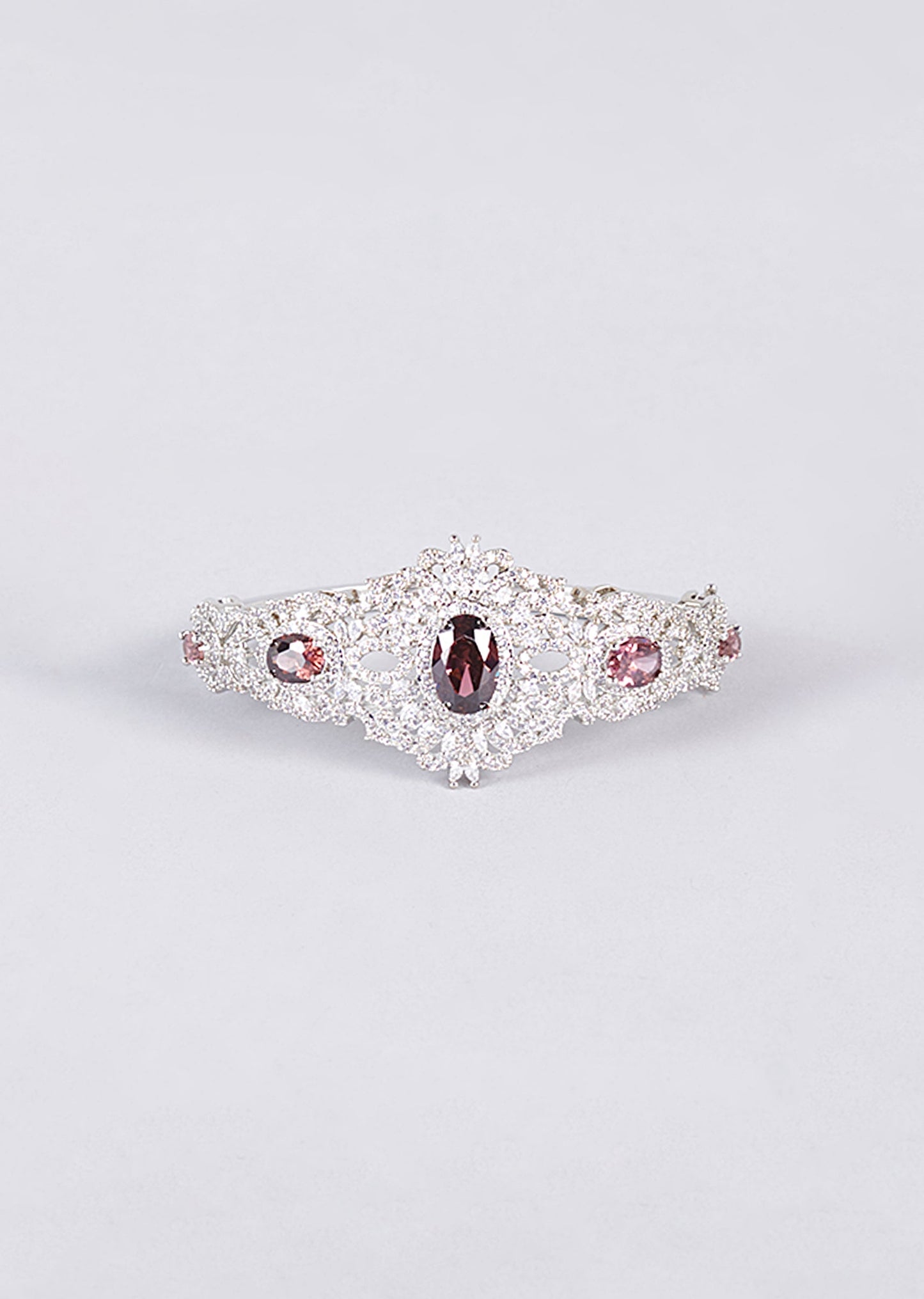White Finish Radiant Zircon Bangle