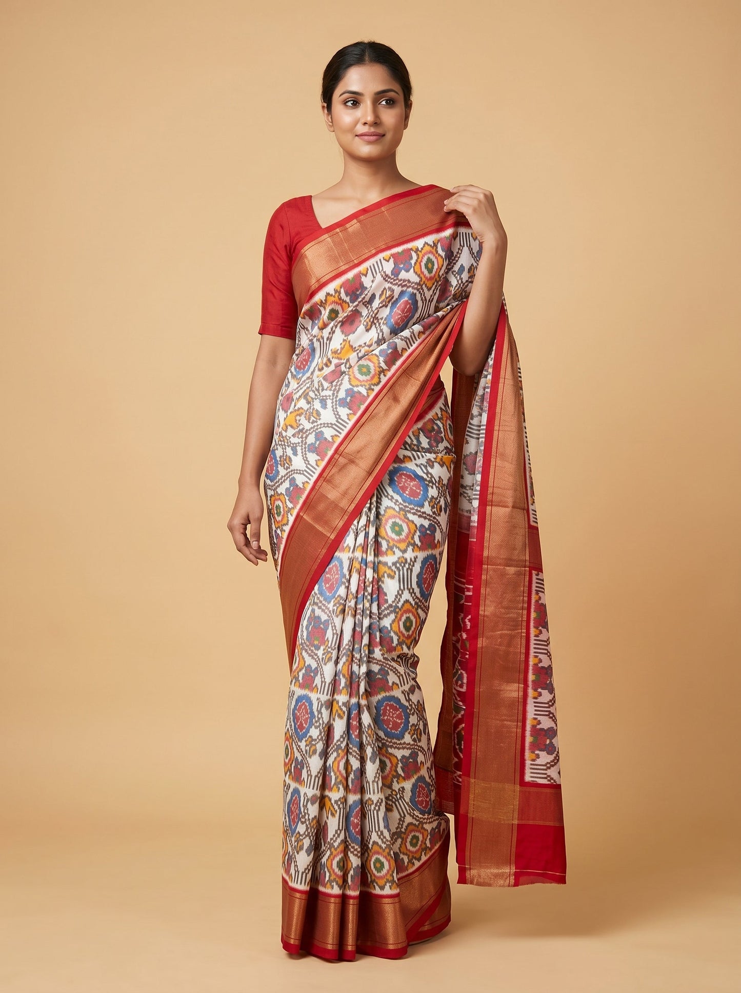 White Handloom Saree with Pristine Sheen