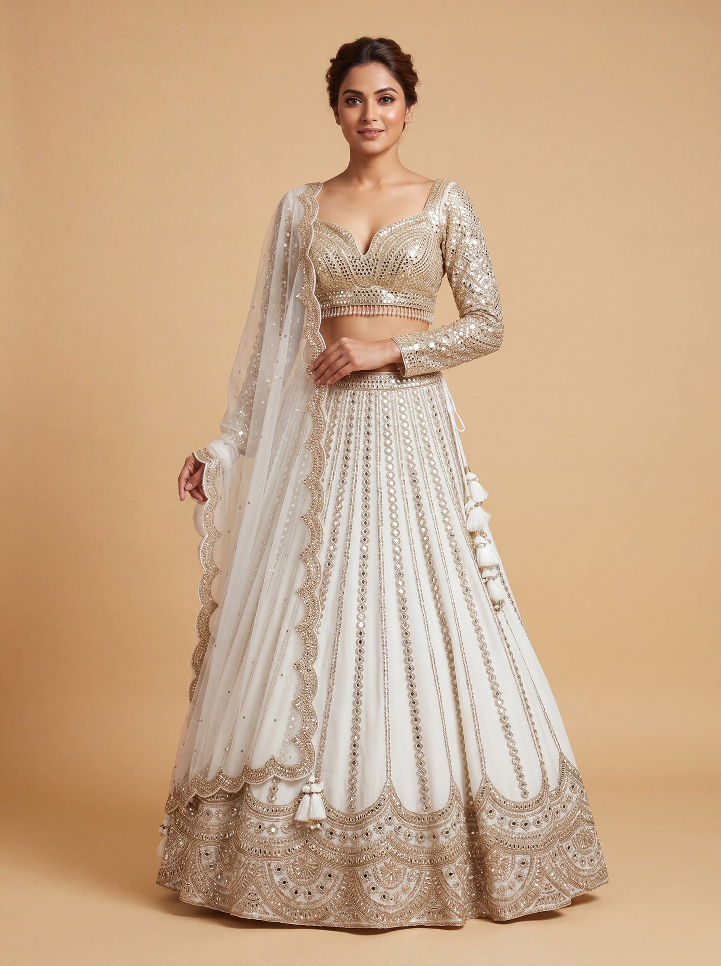 White Heritage Traditional Lehenga