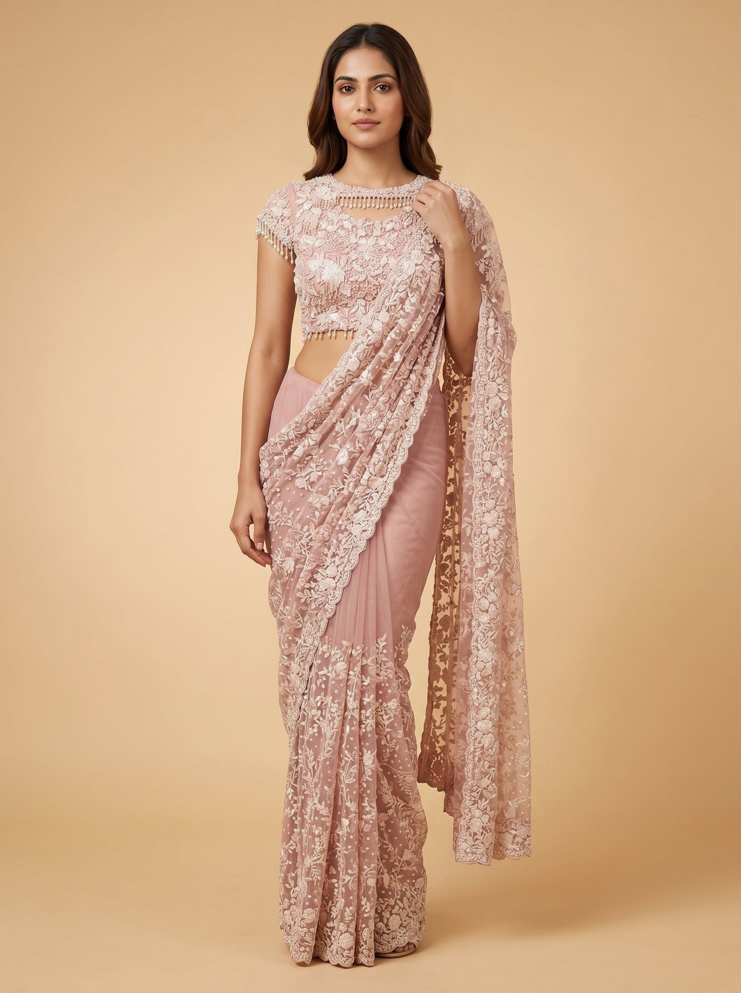 White Minimal Weave Handloom Saree
