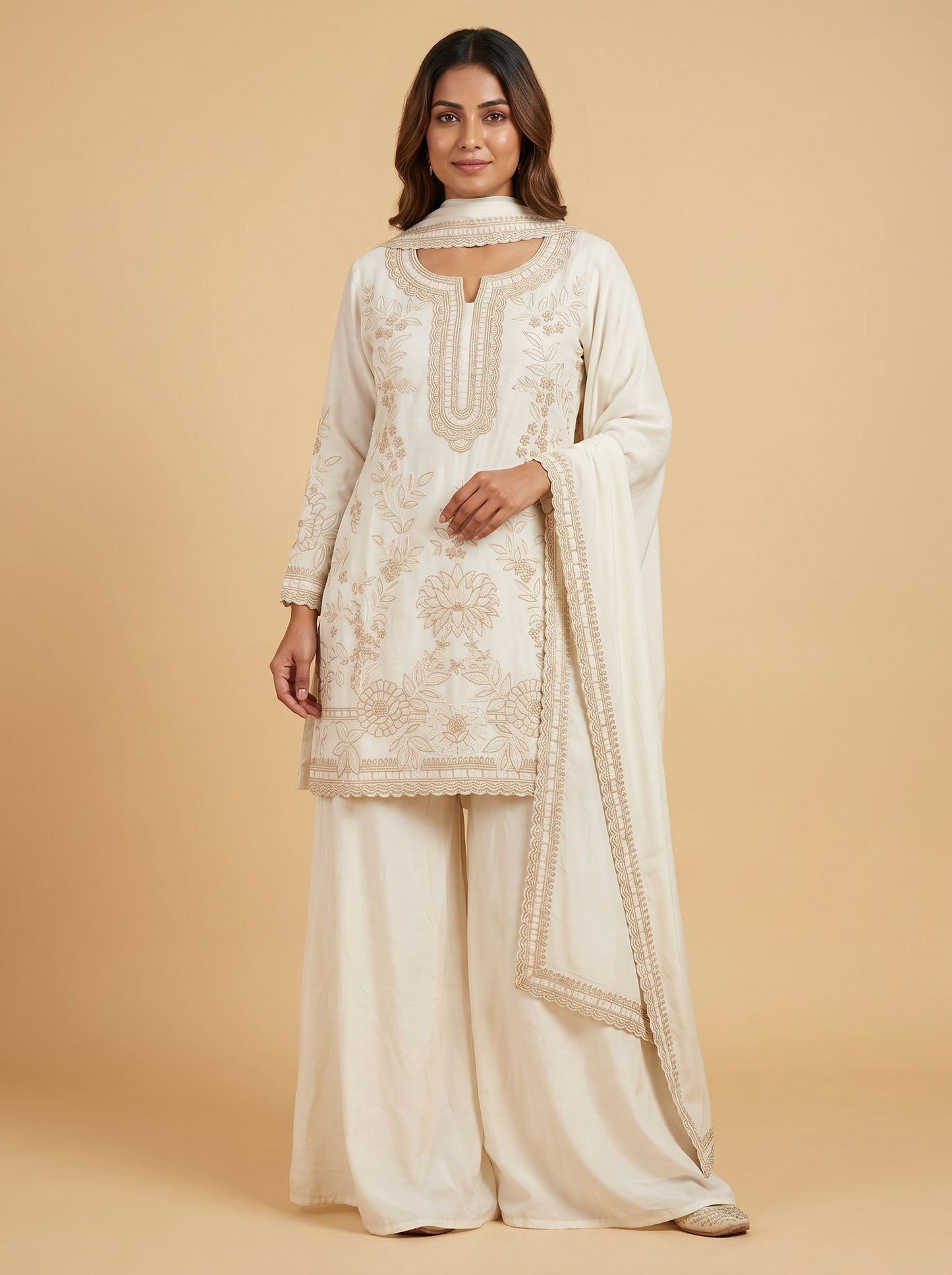 White Pure Dhoti Set