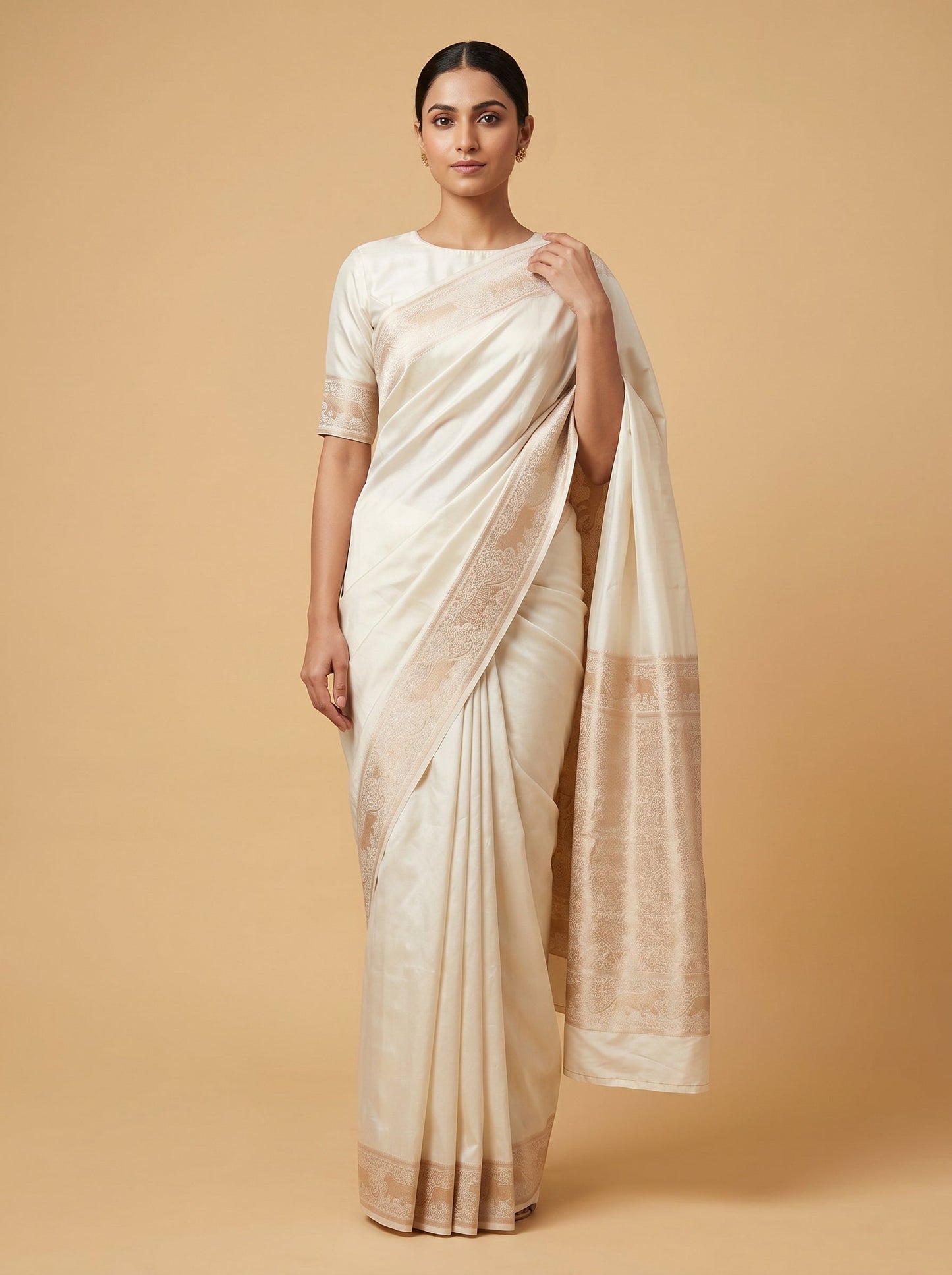 Mehendi Green Vintage Handloom Saree