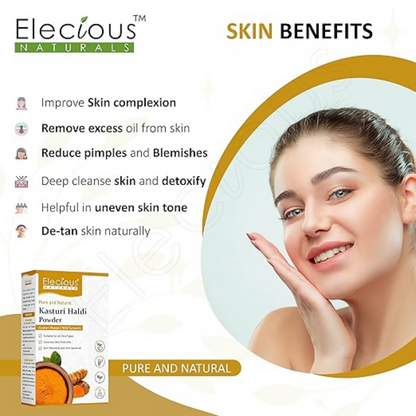 Elecious Kasturi Haldi Powder for Natural Finish face