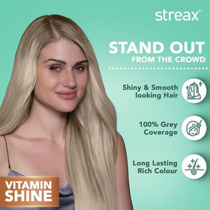 Streax Professional Permanent Hair Colour - 9.1 Rich Platinum