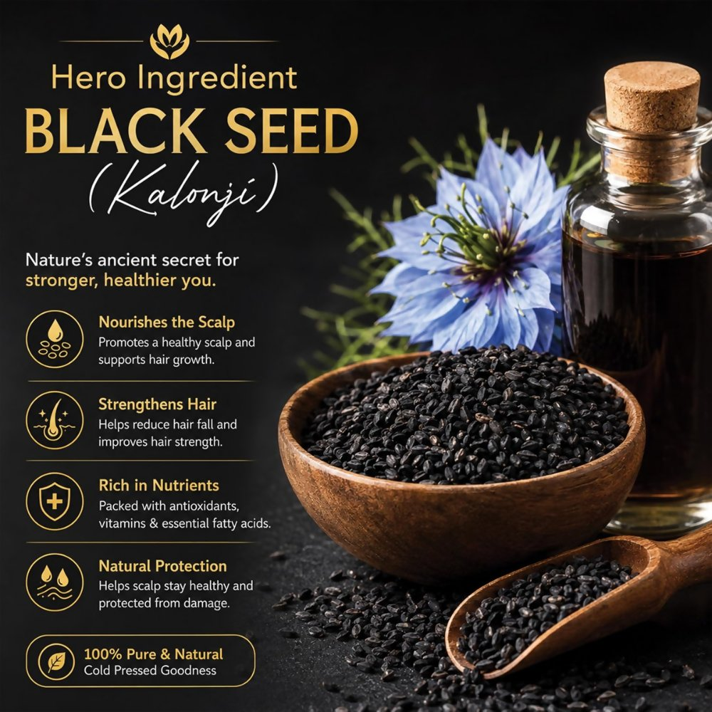 Moolveda Premium Cold Pressed Kalonji Oil - Black