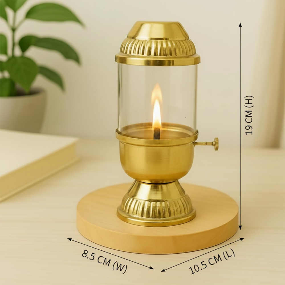 CraftVatika Pure Brass Akhand Diya
