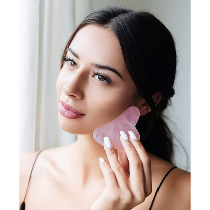 Bronson Professional Rose Quartz Gua Sha Face Massage Tool