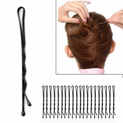 Bronson Professional Bobby Hair Pins Big Thick Black Ball Tip Metal