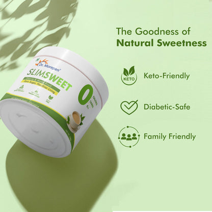 Dr. Morepen Slimsweet Natural Sugar Substitute with Stevia & Monk Fruit