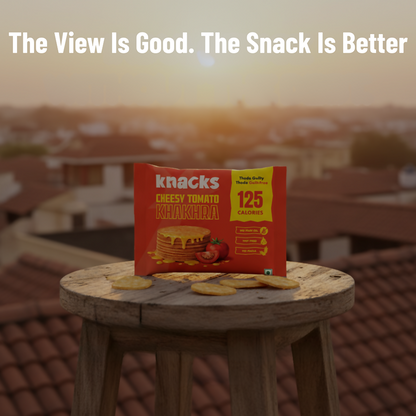 Knacks Coin Khakhra Crisps - Cheesy Tomato Flavour