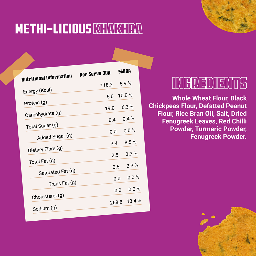 Knacks Coin Khakhra Crisps - Methi-Licious Flavour