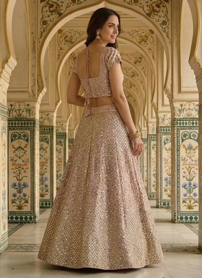 Lehenga Mart Baby Pink Faux Georgette Designer Bollywood Style Wedding Wear Lehenga Choli