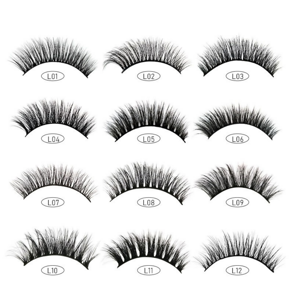 Bronson Professional Eyelash Set 3d False Long And Natural Eye Makeup - L07