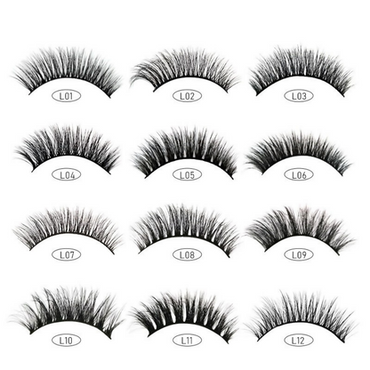 Bronson Professional Eyelash Set 3d False Long And Natural Eye Makeup - L07