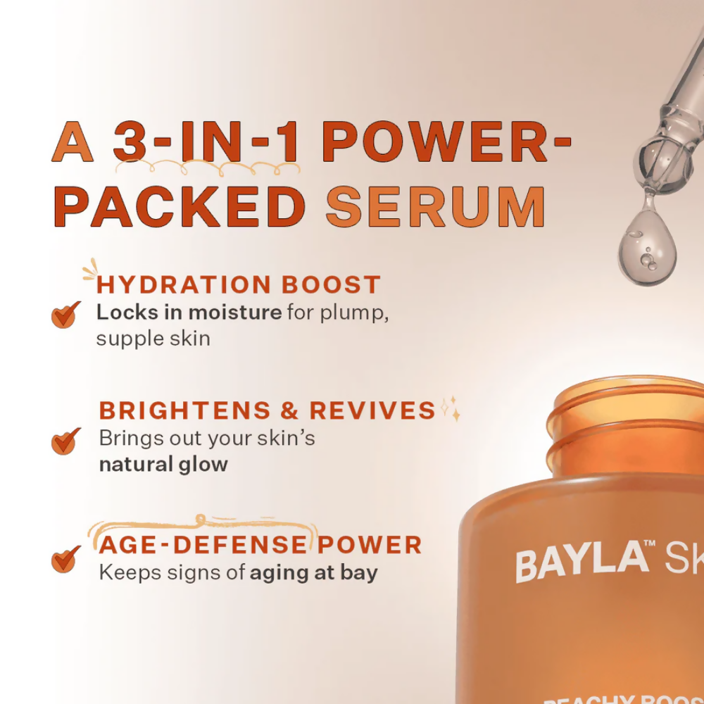 Bayla Skin Peach & 2% Alpha Arbutin Triple-Action Face Serum