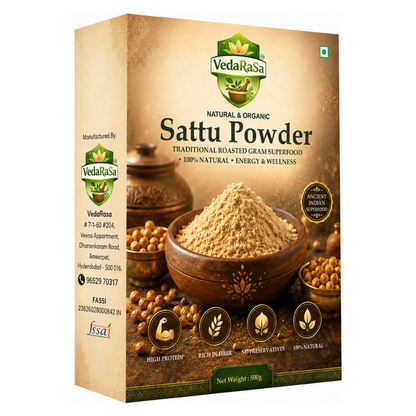 VedaRasa Premium Sattu Powder  Organic Roasted Chana Powder