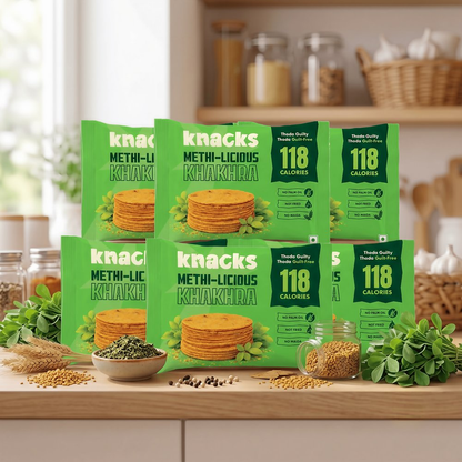 Knacks Coin Khakhra Crisps - Methi-Licious Flavour