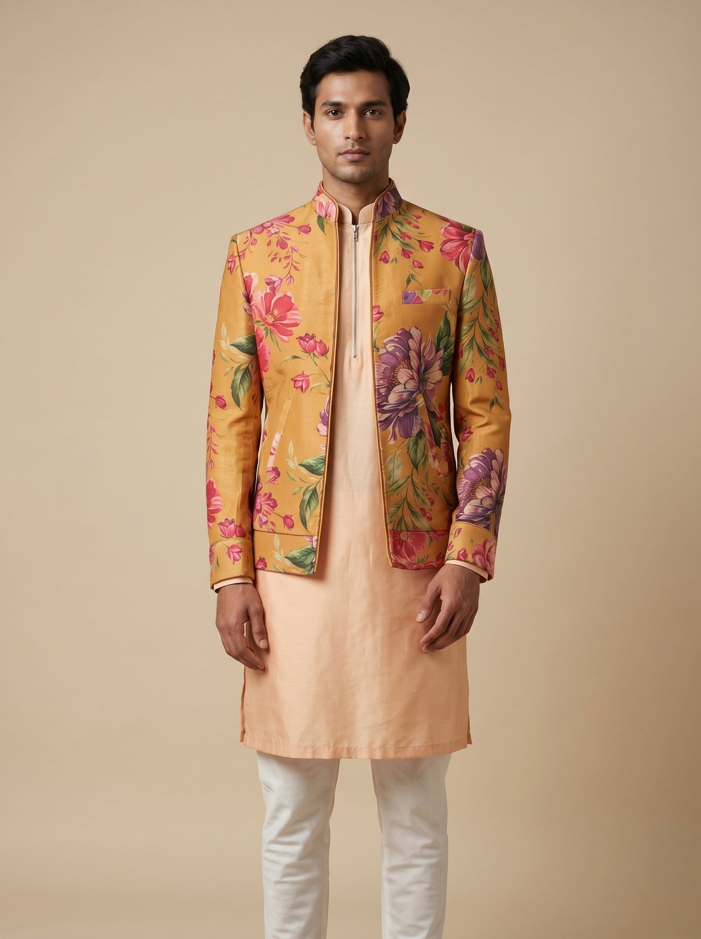 Yellow Designer Jodhpuri Suit