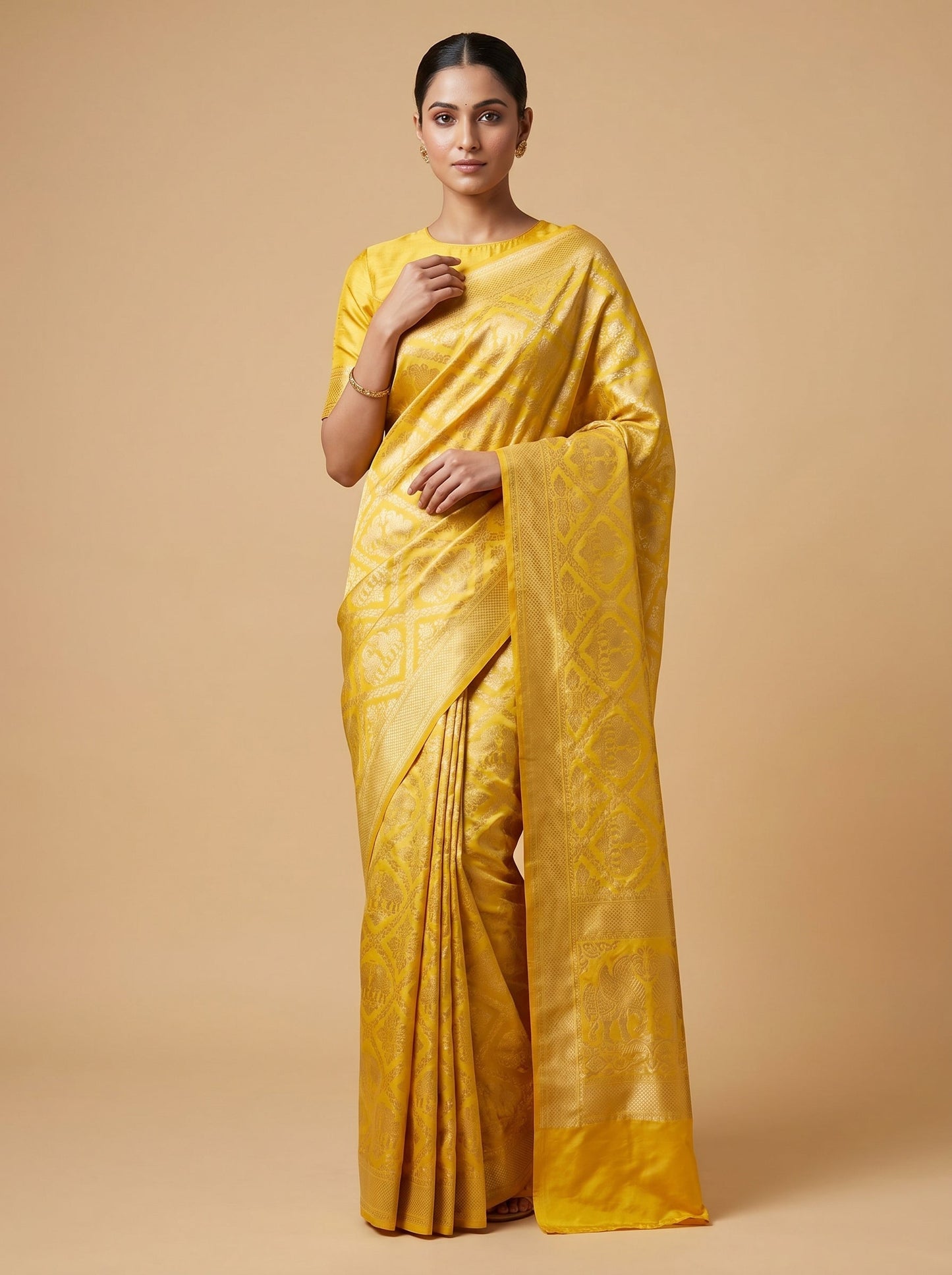 Yellow Handloom Saree