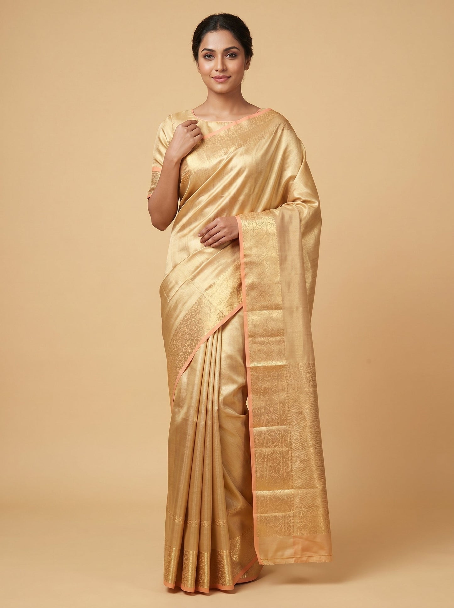 Yellow Sunbeam Glow Handloom Saree