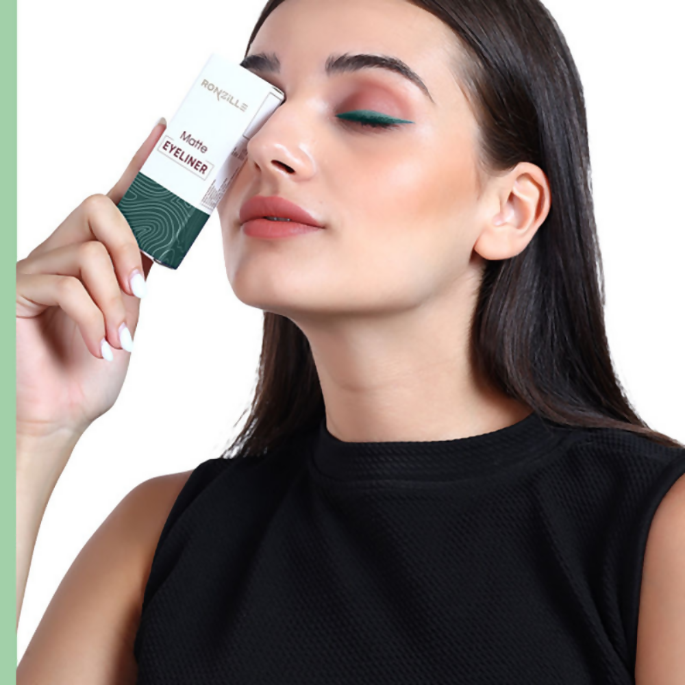 Ronzille Smudgeproof And Waterproof Liquid Matte Eyeliner - Green