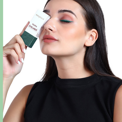 Ronzille Smudgeproof And Waterproof Liquid Matte Eyeliner - Green