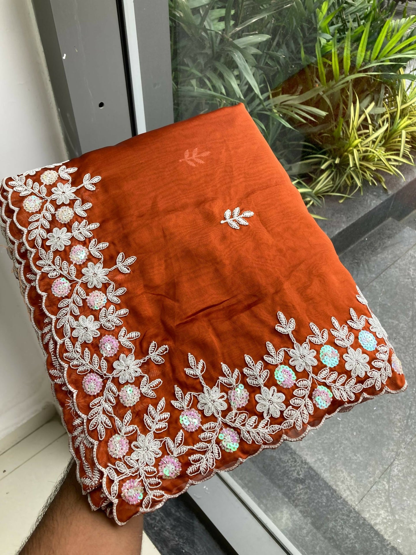 Teeya Creation New Trendy Party Wear Soft Silk Saree-Orange