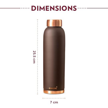 Borosil Colour Copper bottle - Brown