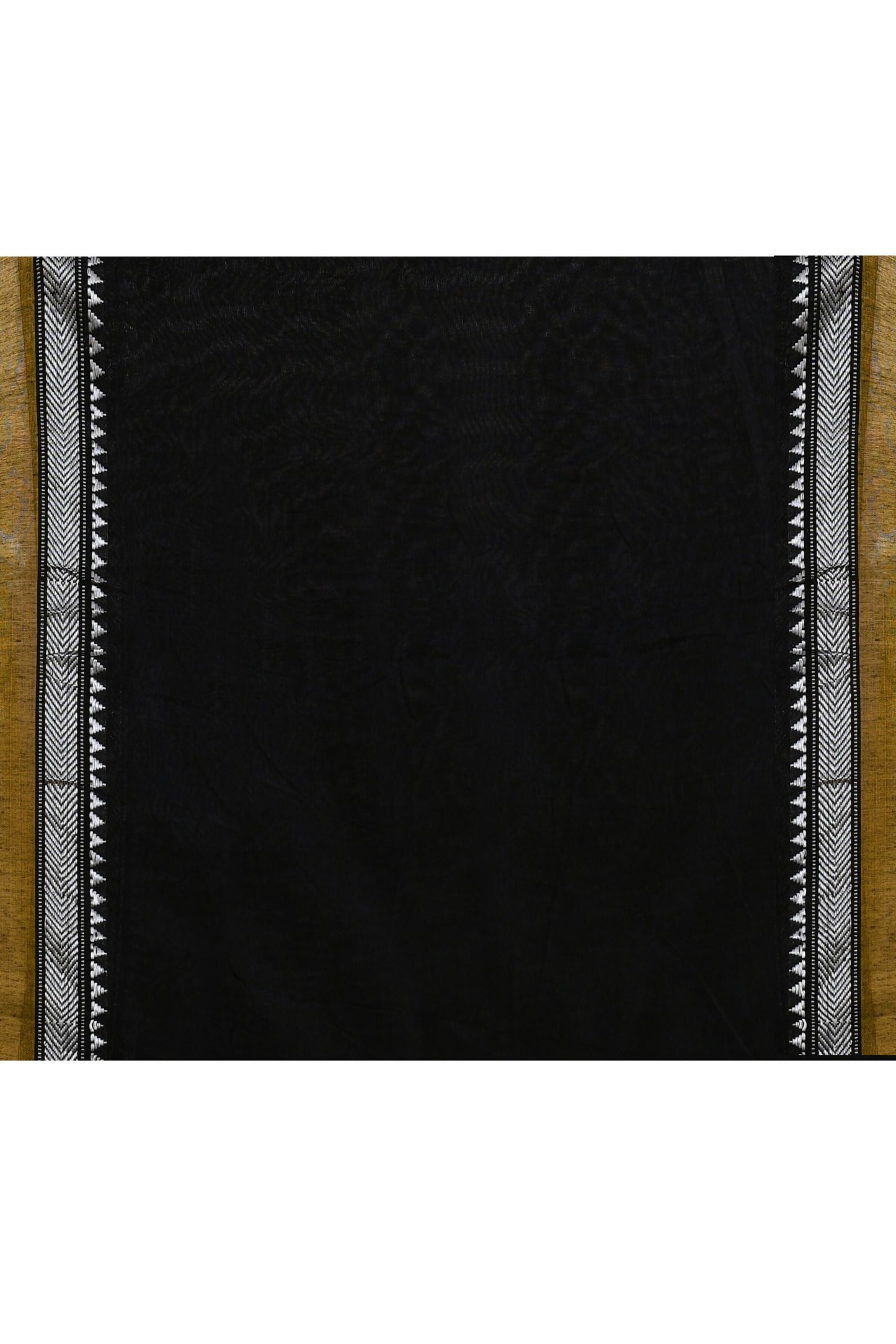 Piyari Fashion Women's Black Embellished Cotton Blend Jamdani Saree