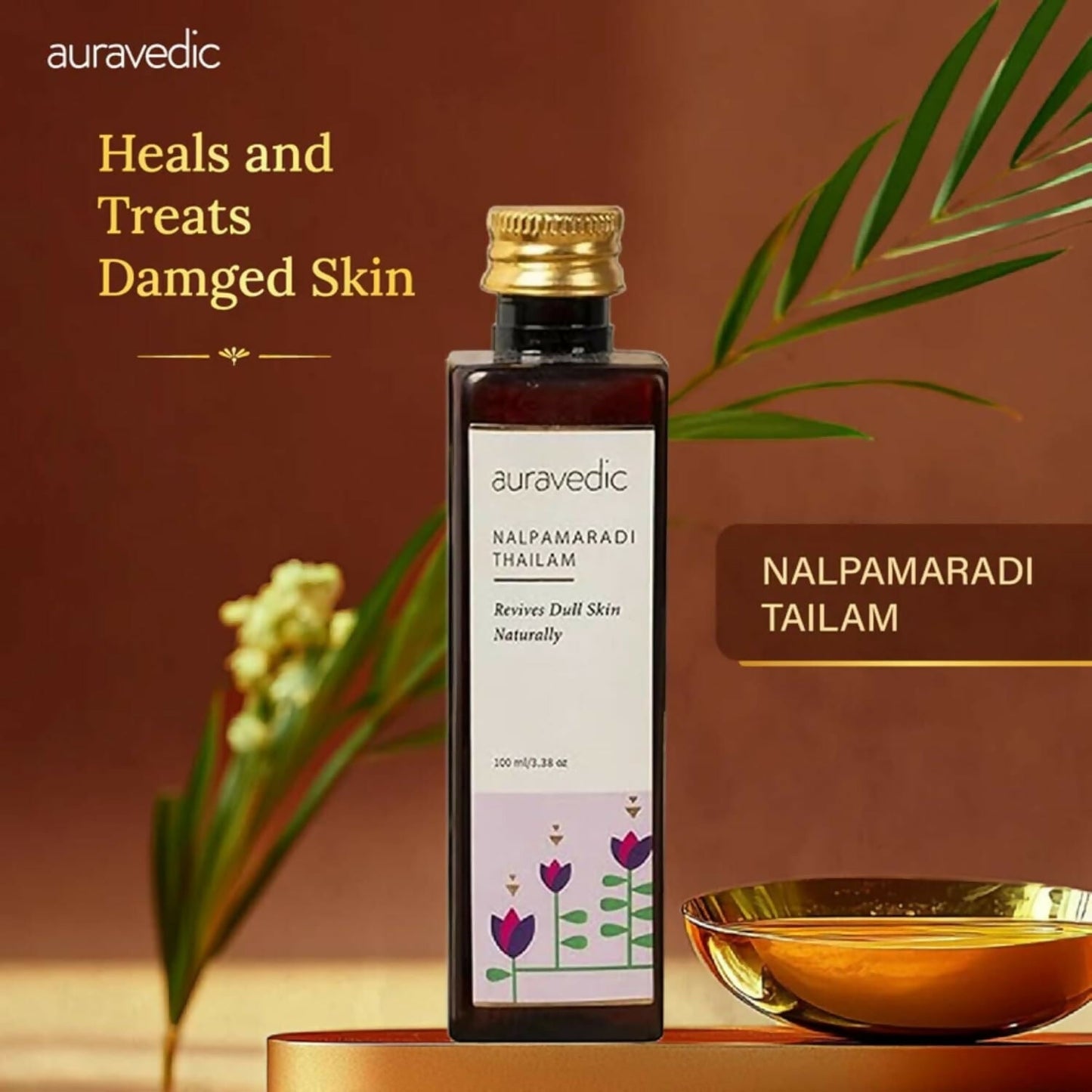 Auravedic Nalpamaradi Thailam for Face Body oil After Bath