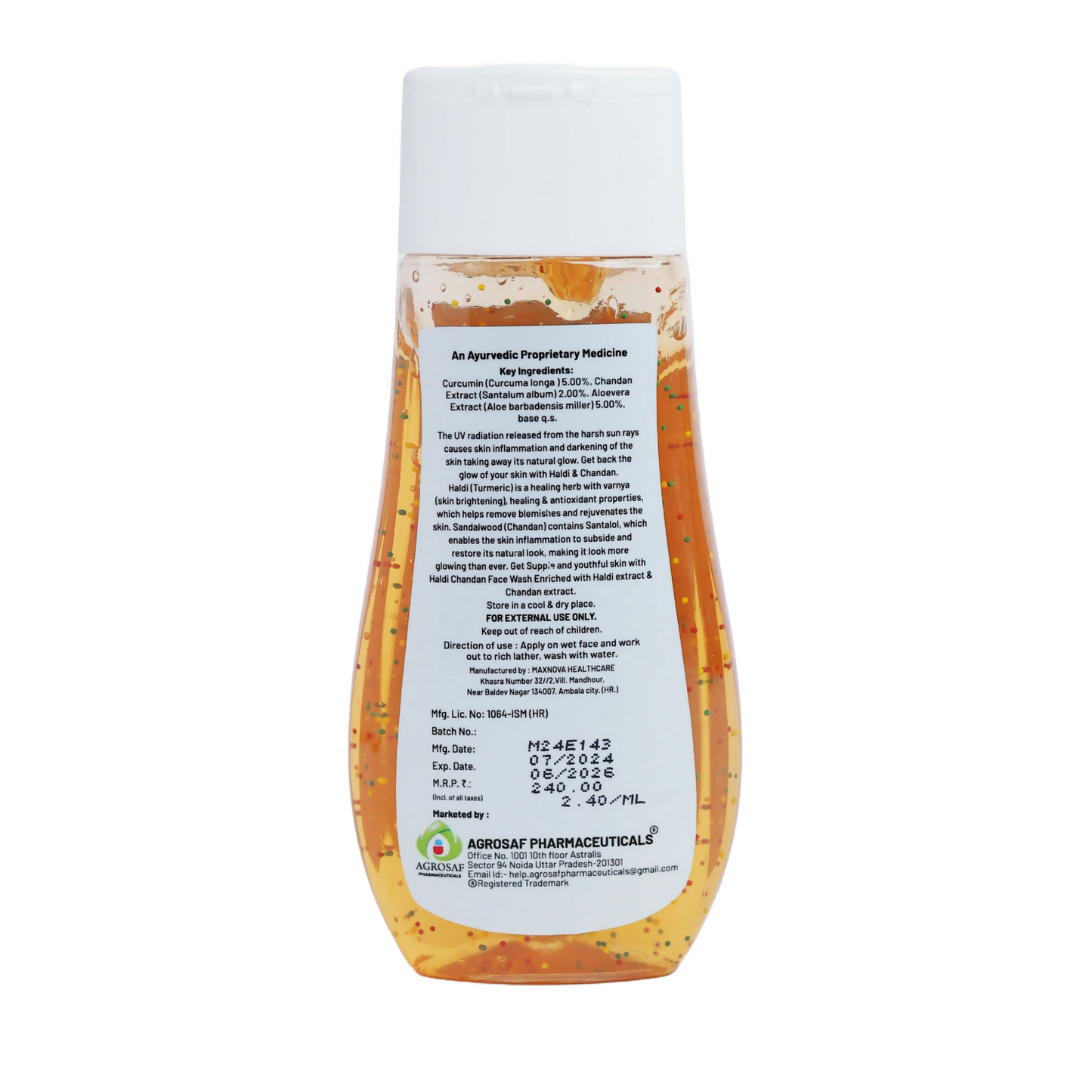 Agrosaf Haldi & Chandan Face Wash