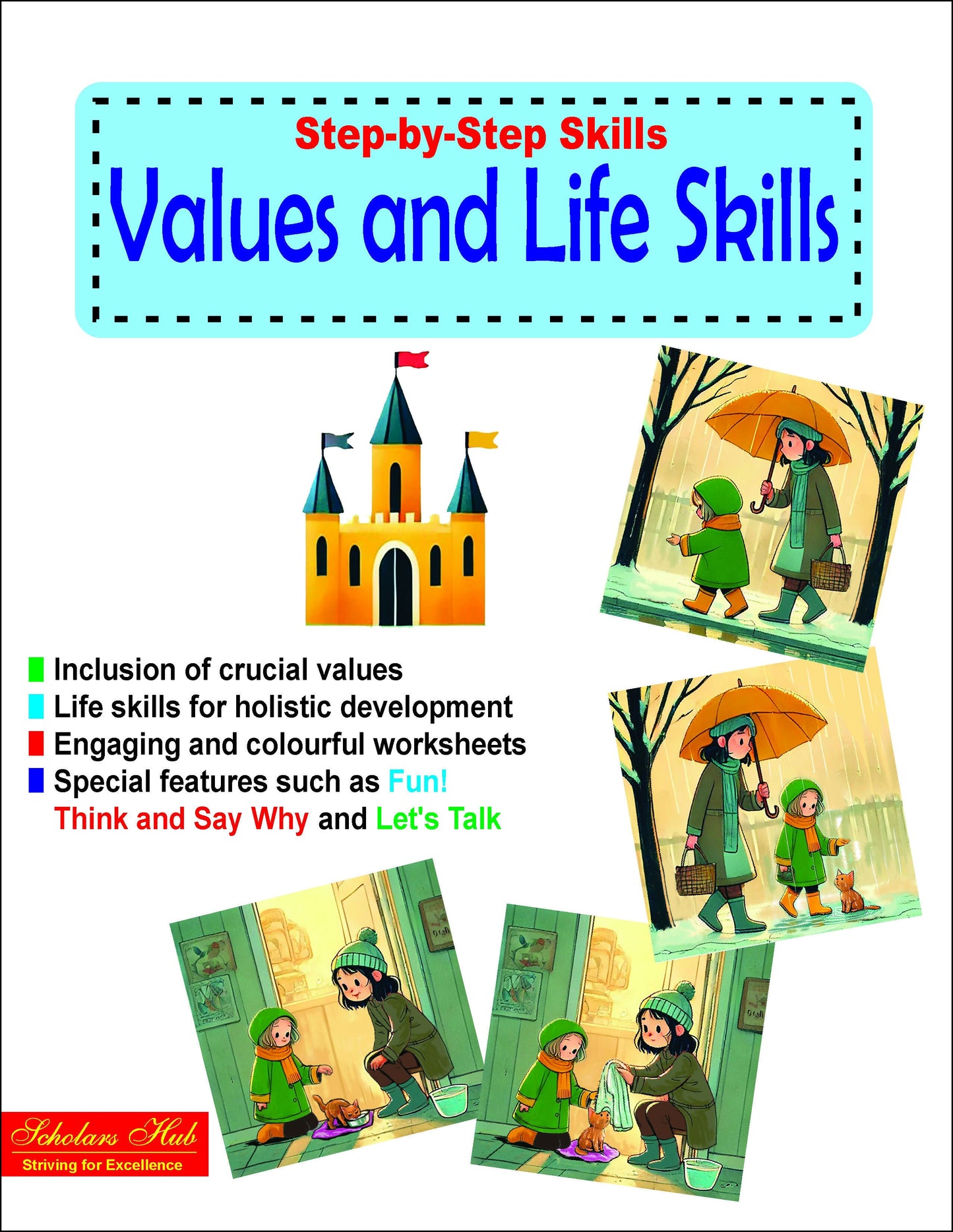 Step By Step Skills-Values And Life Skills Colorful Tearable Worksheets