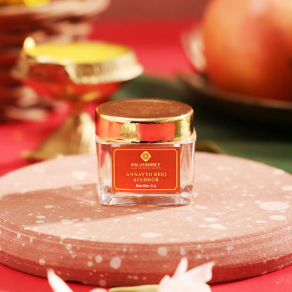 Pujashree Annatto Beez Sindoor  Traditional Sacred Sindoor for Puja & Religious Rituals