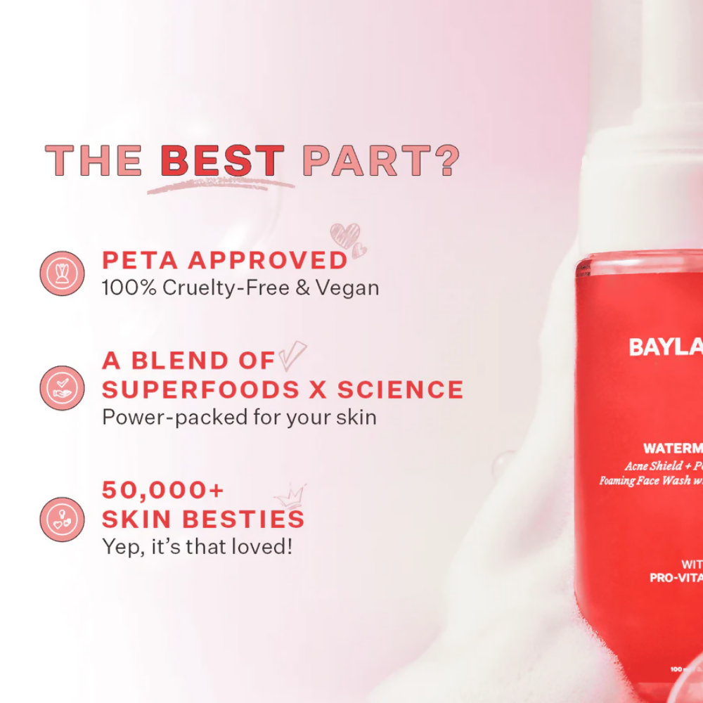 Bayla Skin Watermelove 1% Salicylic Acid Anti-Acne Foaming Face Wash