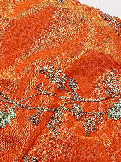 Tulsi Art Yellow Floral Digital Printed Organza Bridal Lehenga Choli